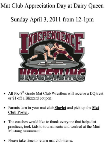 Mat Club Appreciation Day at DQ